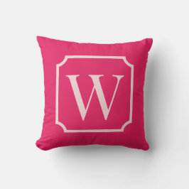 Preppy Pink Monogramm Wohnheim-Kissen Kissen
