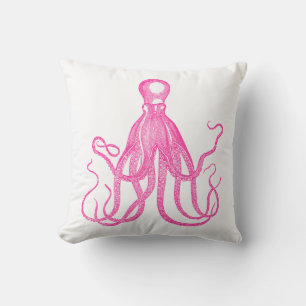 Preppy Pink Octopus Kissen