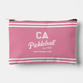 Preppy Pink Pickleball Club Custom Wappen Party Zubehörtasche