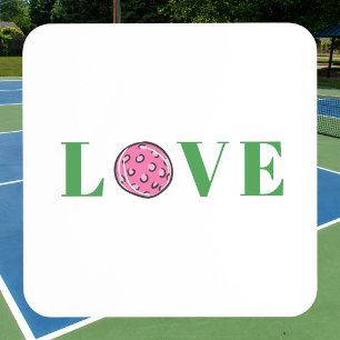 Preppy Pink Pickleball Liebe Beverage Coaster Getränkeuntersetzer