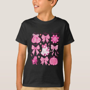 Preppy Pink Ribbon Halloween Ghost Brustkrebs A T-Shirt