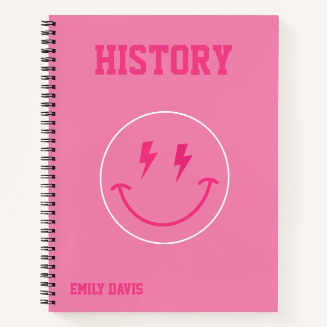 Preppy Pink School Notizbuch (Vorderseite)
