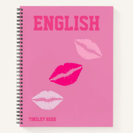 Preppy Pink School Notizbuch