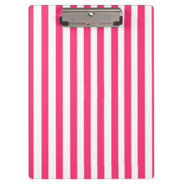 Preppy Pink Stripboard Klemmbrett