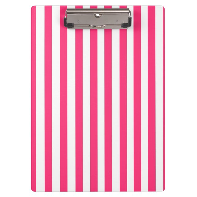 Preppy Pink Stripboard Klemmbrett (Vorderseite)