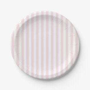 Preppy Pink Stripe Pastell Teller