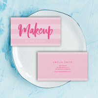 Preppy Pink Stripes Pinselschrift