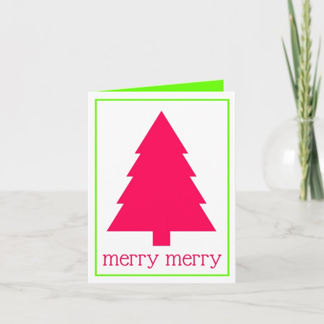 Preppy Pink und Green Personalisierten Weihnachtsb (Vorderseite)