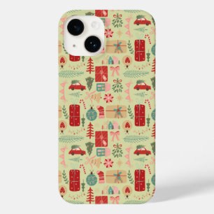 Preppy Pink und Minze Green Coquette Weihnachten Case-Mate iPhone 14 Hülle