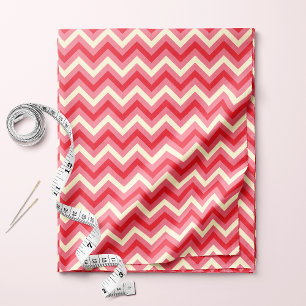 Preppy Pink und White ZigZag Zickzack Muster Stoff