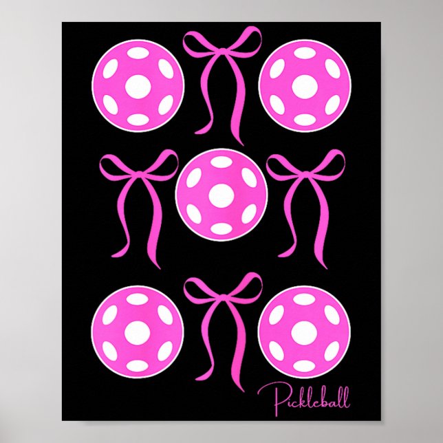Preppy-pinke Pickleball-Shirts, die Mädchen gerne  Poster (Vorne)
