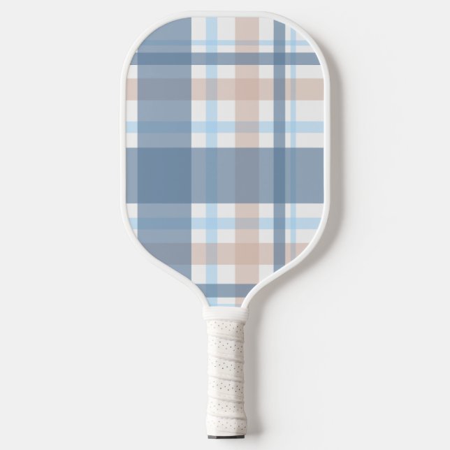 Preppy Plaid –Hampton Blau Pickleball Schläger (Vorderseite)