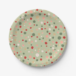 Preppy Polka Dot Christmas Confetti Paper Teller