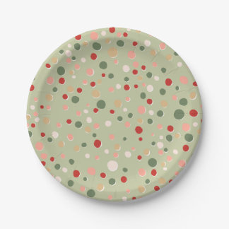 Preppy Polka Dot Christmas Confetti Paper Teller