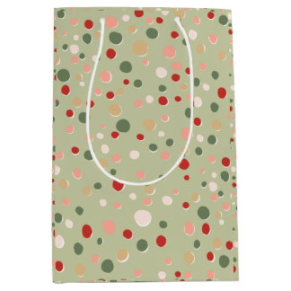 Preppy Polka Dot Christmas Confetti Whimsical Mittlere Geschenktüte
