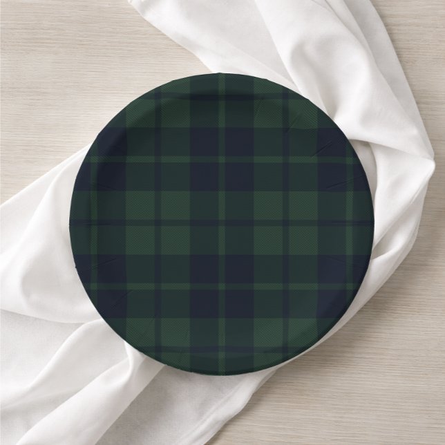Preppy-Polo-Tartan-Karopappe Pappteller (Von Creator hochgeladen)