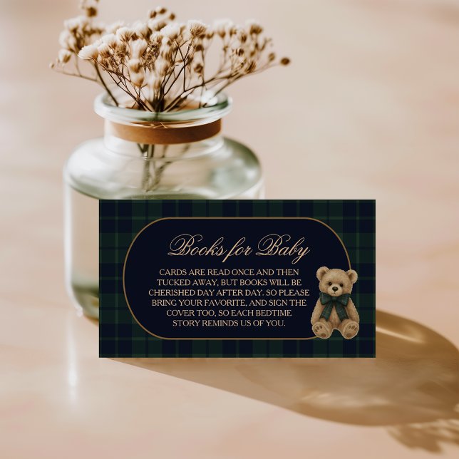 Preppy Polo Teddy Bear Baby Shower Books for Baby Begleitkarte (Von Creator hochgeladen)