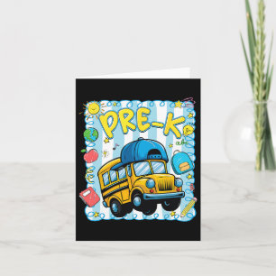 Preppy Pre-k Back to School Funny School Bus für B Karte