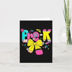 Preppy Pre-k Pencil Bow zurück zum Schullehrer Gir Karte