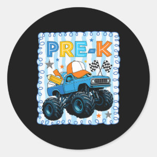Preppy Pre-K Zurück zur Schule Lustiger LKW für Ju Runder Aufkleber