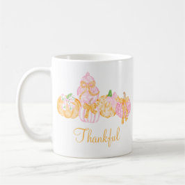 Preppy Pumpkin Bows Erntedank Celebration Party Kaffeetasse