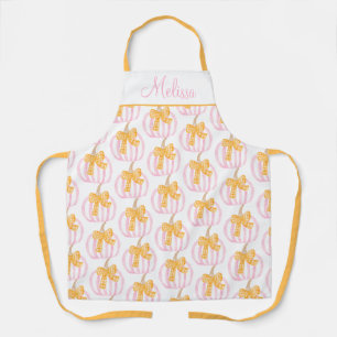 Preppy Pumpkin Bows Erntedank Celebration Party Schürze