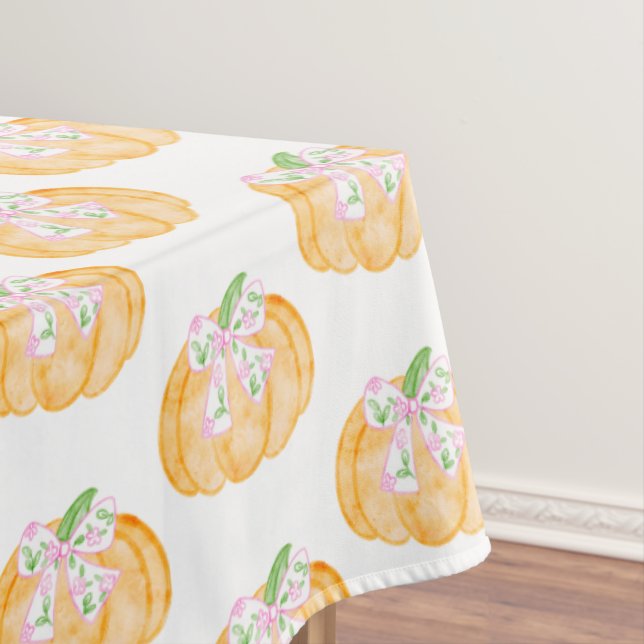 Preppy Pumpkin Bows Erntedank Tischdecke (Beispiel)