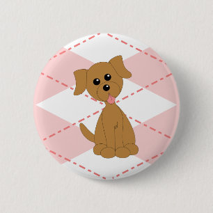 Preppy Puppy Button