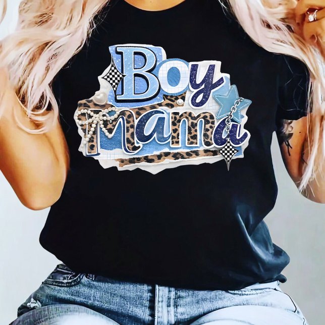 Preppy Ransom Letters Boy Mom Magazine Cutout T-Shirt (Von Creator hochgeladen)