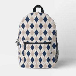 Preppy-Raute-Backpack Bedruckter Rucksack