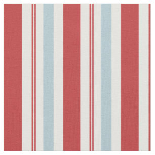 Preppy Red and Blue Stripes Muster Stoff