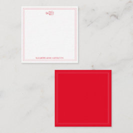 Preppy Red and White Lobster Personalisiert Mitteilungskarte