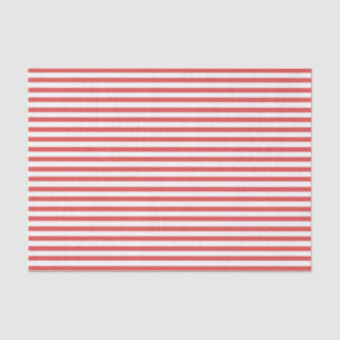 Preppy Red and White Strip Tissue Paper Seidenpapier