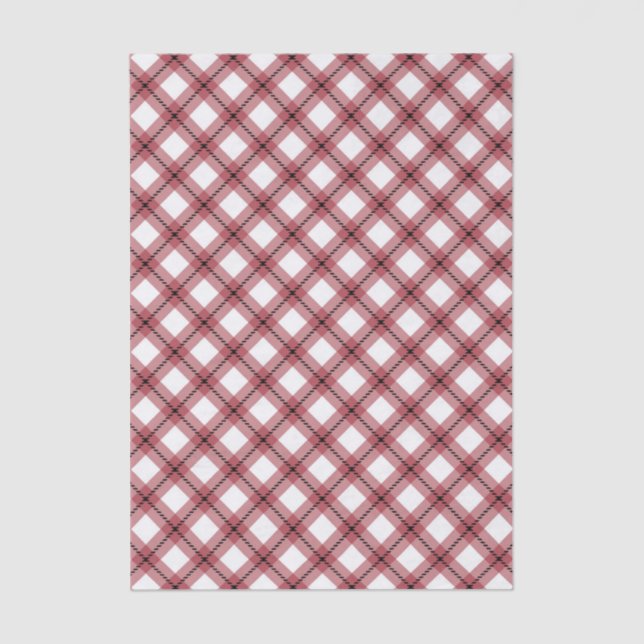 Preppy Red Argyle Plaid Seidenpapier (Vorderseite)