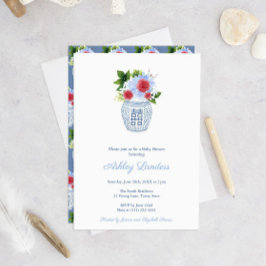 Preppy Red White Blue Boy Baby Dusche Party Einladung