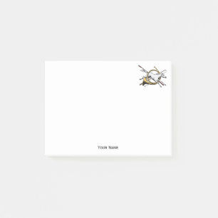 Preppy-Reiter Pferd Springen Durch Horn Farbe Post-it Klebezettel
