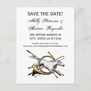 Preppy Reitpferd springt durch Hornfarbe Ankündigungspostkarte