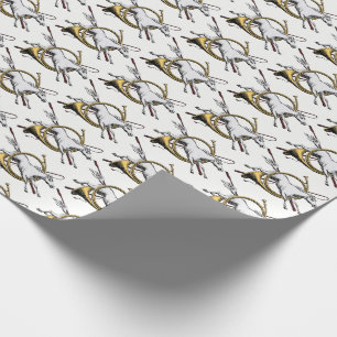 Preppy Reitpferd springt durch Hornfarbe Geschenkpapier