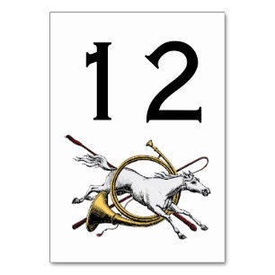 Preppy Reitpferd springt durch Hornfarbe Tischnummer