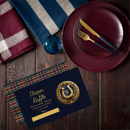 Preppy Reittier Horseshoe Blue Diaper Raffle Begleitkarte