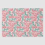 Preppy Ribbon Bows Christmas Red Green Seidenpapier<br><div class="desc">Unrichtungsfreie Schleifenbogen im Weihnachtsfest rot und grün</div>