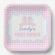 Preppy Rodeo First Birthday Cowgirl Boots