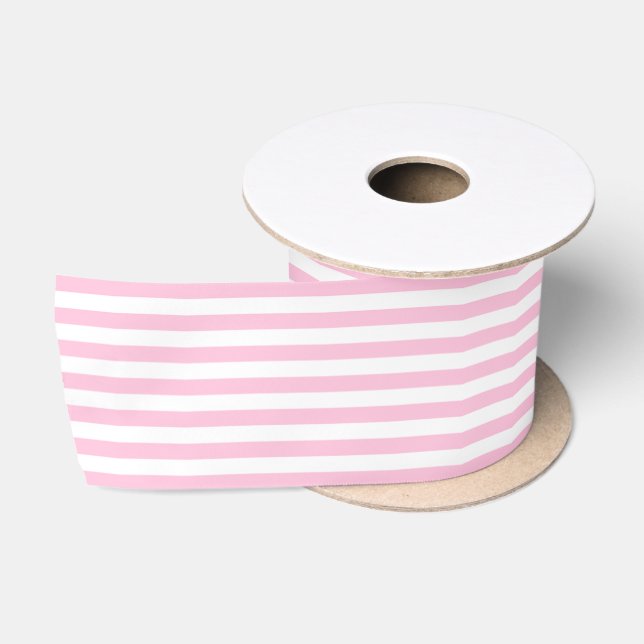 Preppy Rosa Streifen Satinband (Spule)