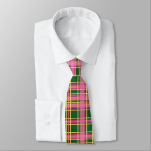 Preppy-Rosa- und Grün-Karot-Schlips Krawatte