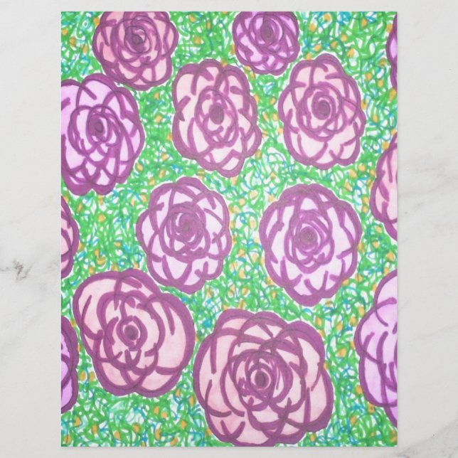 Preppy Rosen Garden Blumendruck (Vorderseite)