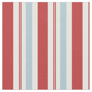 Preppy-Rot-Blau-Streifenmuster Stoff