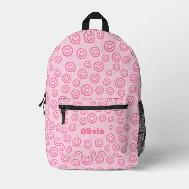 Preppy-Rucksack, rosa Schulspeisen Bedruckter Rucksack (Vorderseite)