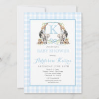 Preppy Safari Wappen Kinderdusche Einladung