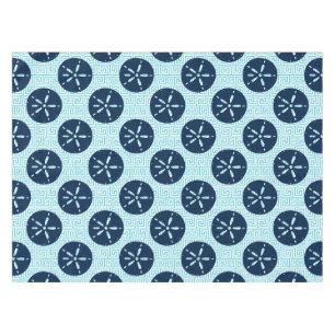 Preppy Sand Dollar Griechischer Schlüssel Navy & T Tischdecke
