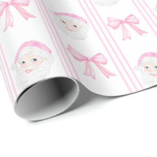 Preppy Santa und verbeugt Weihnachten Geschenkpapier